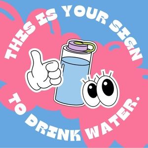 Drink water sticker